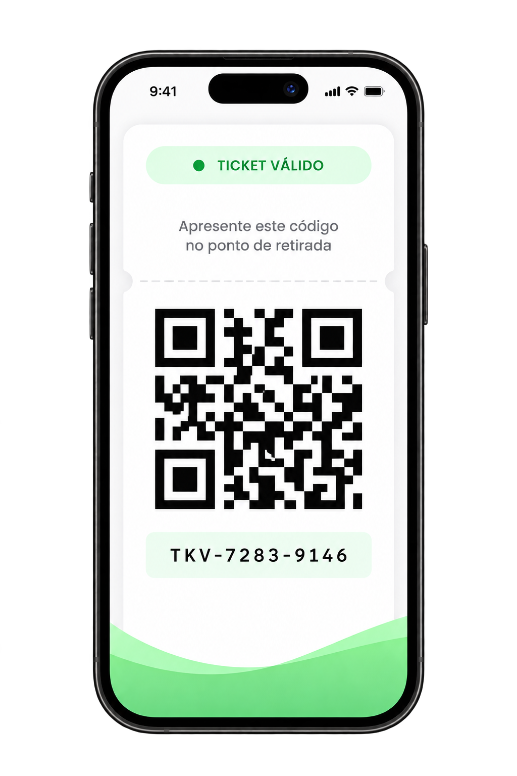 Ficha digital com QR Code no celular